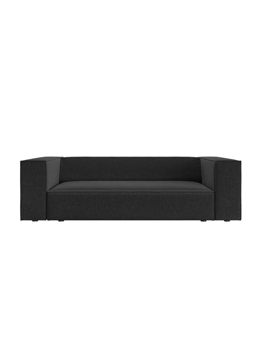
2-Seater Design Sofa "Arendal" - Chenille Black