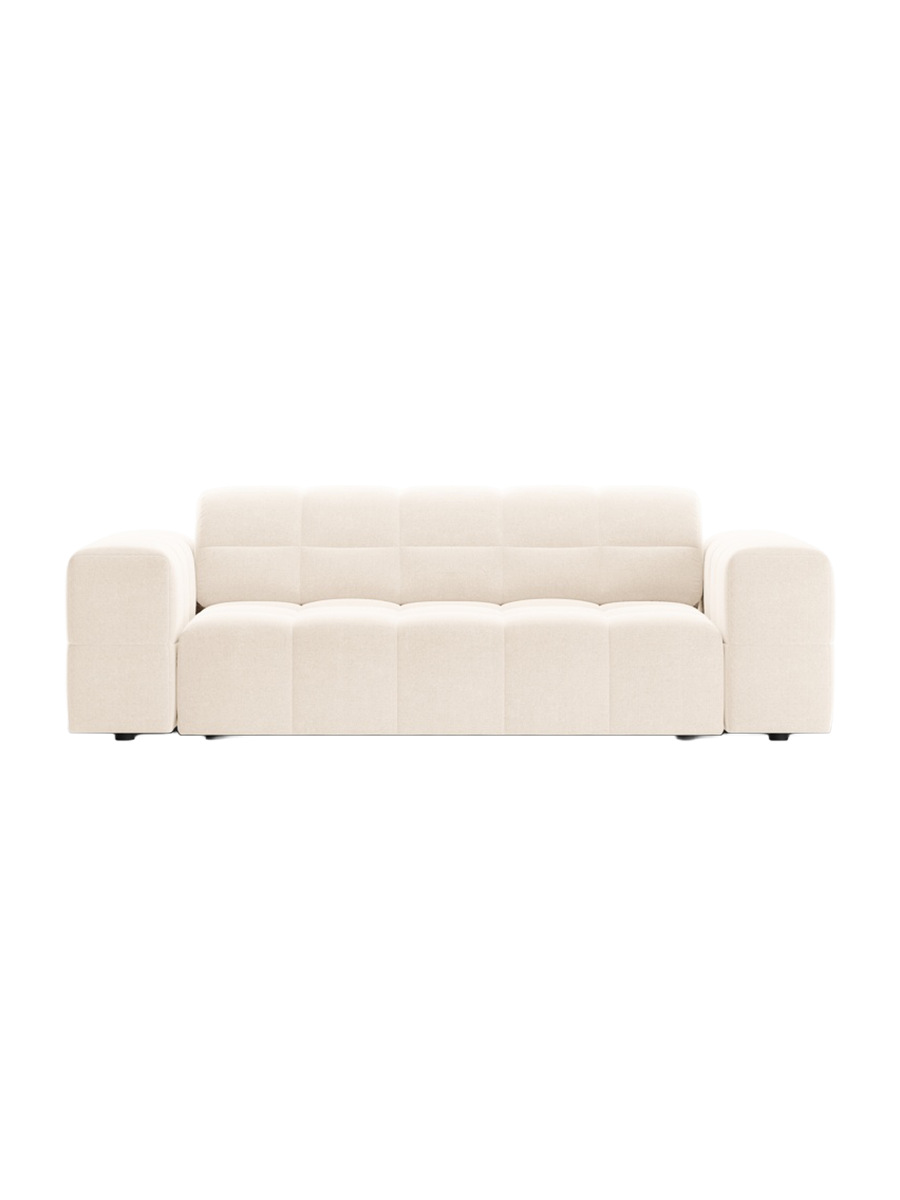 
2-Seater Design Sofa "Chicago" - Chenille Light Beige