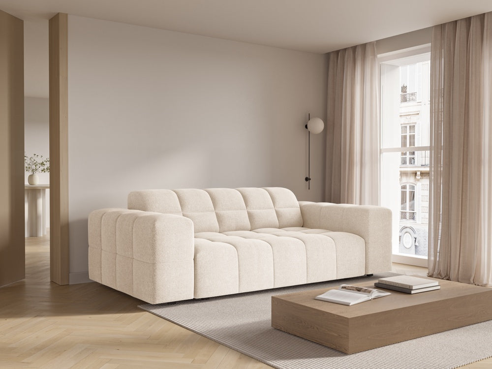 
2-Seater Design Sofa "Chicago" - Chenille Light Beige