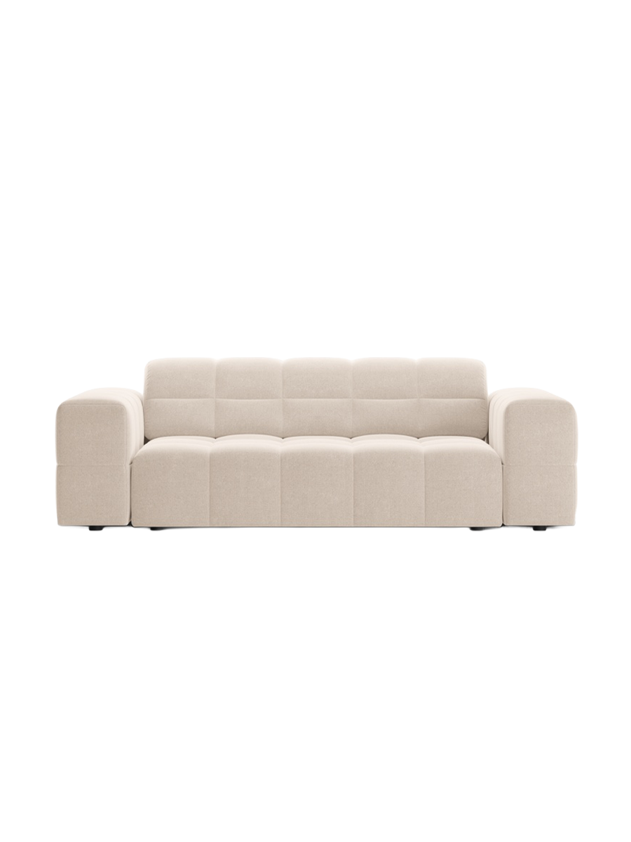
2-Seater Design Sofa "Chicago" - Chenille Beige