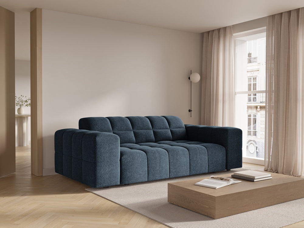 
2-Seater Design Sofa "Chicago" - Chenille Royal Blue