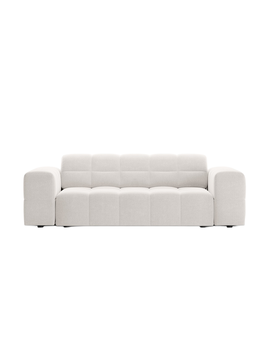 
2-Seater Design Sofa "Chicago" - Chenille Light Grey