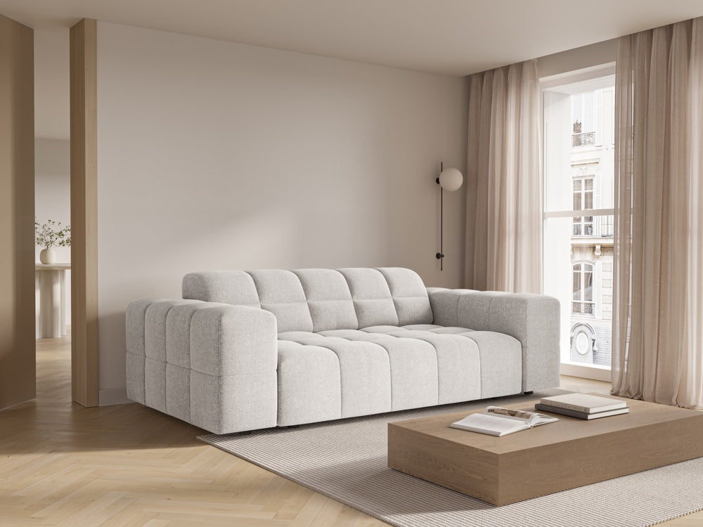 
2-Seater Design Sofa "Chicago" - Chenille Light Grey