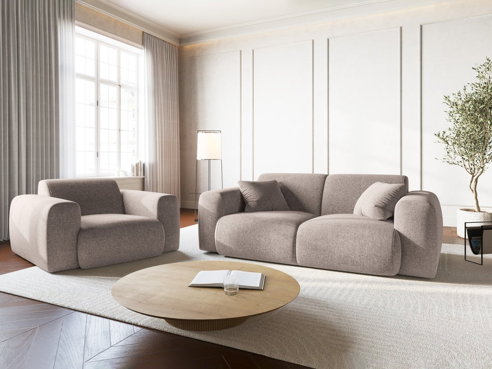
2-Sitzer Design Sofa „Nolio“ - Chenille Beige