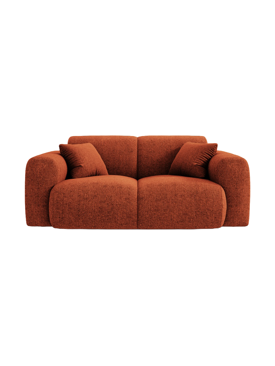 
2-Sitzer Design Sofa „Nolio“ - Chenille Terracotta