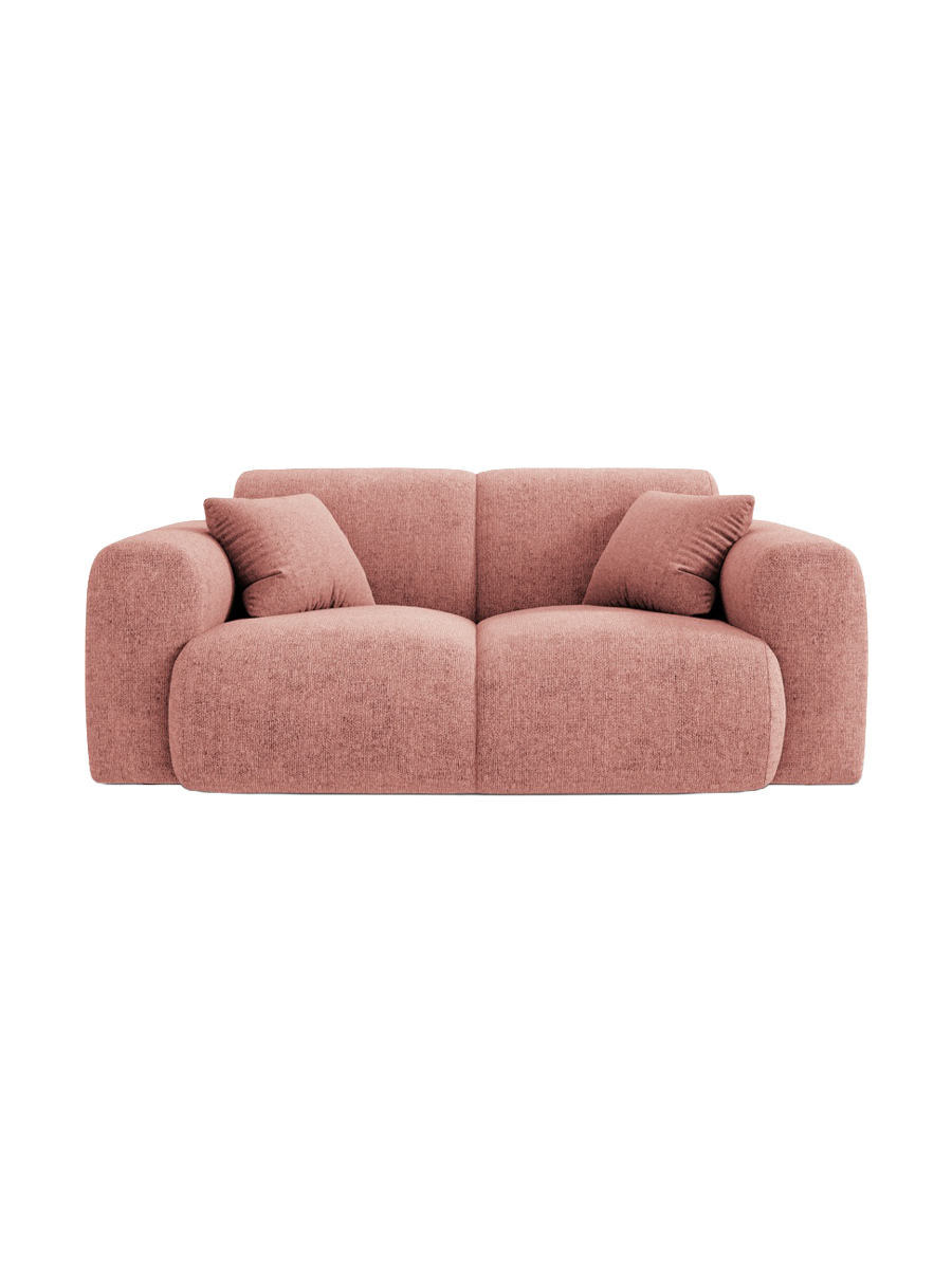
2-Sitzer Design Sofa „Nolio“ - Chenille Rosa