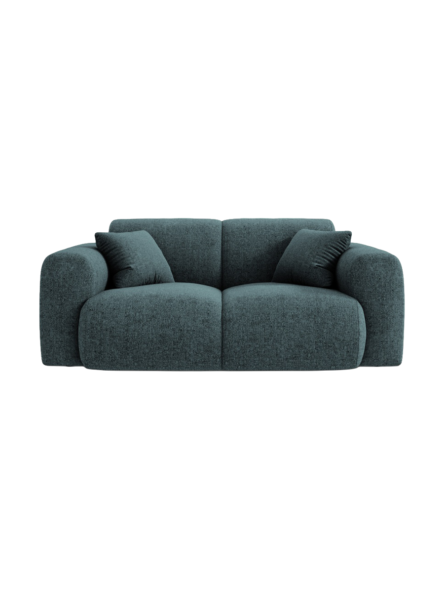 
2-Sitzer Design Sofa „Nolio“ - Chenille Petrol