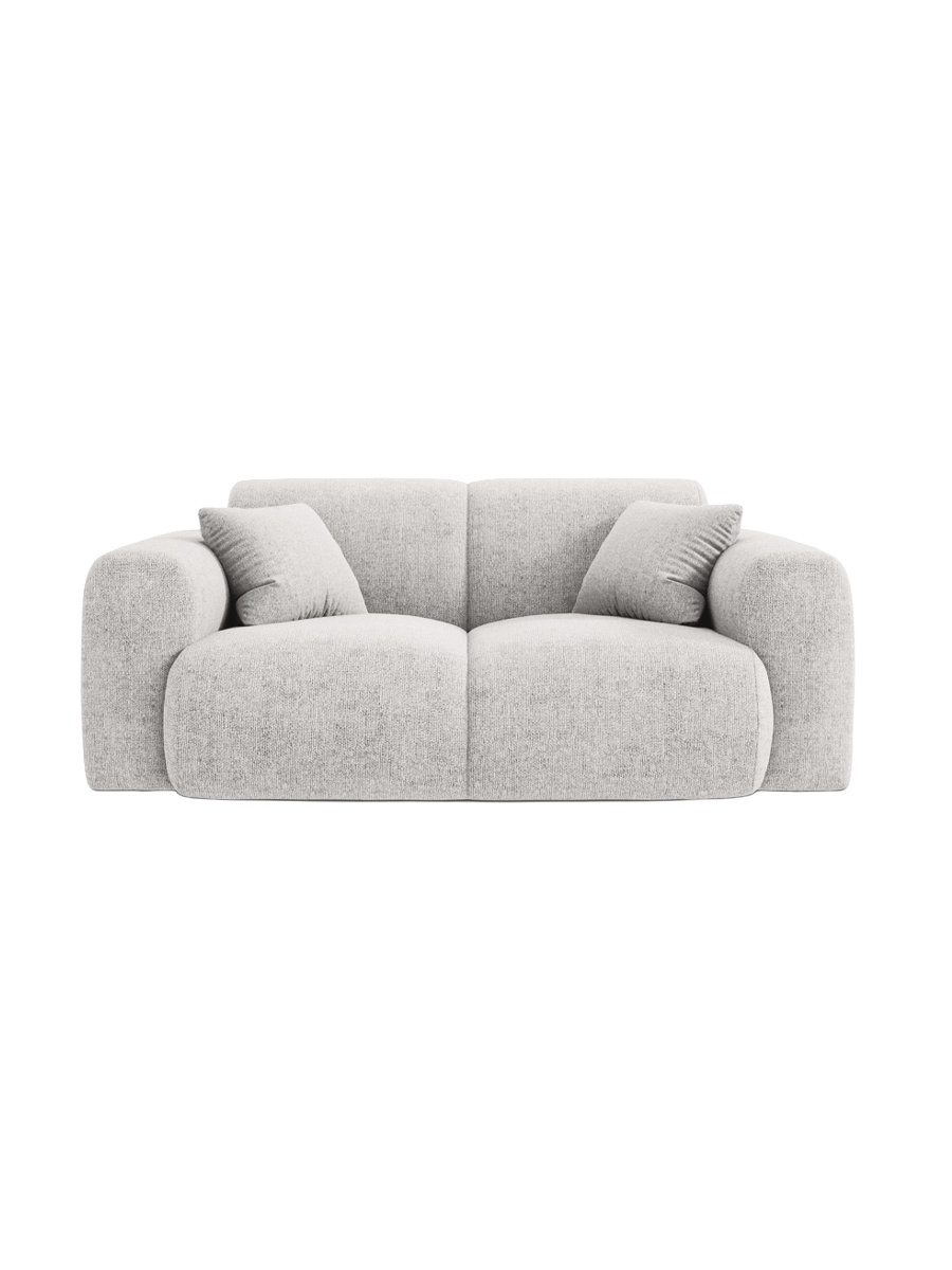 
2-Sitzer Design Sofa „Nolio“ - Chenille Hellgrau