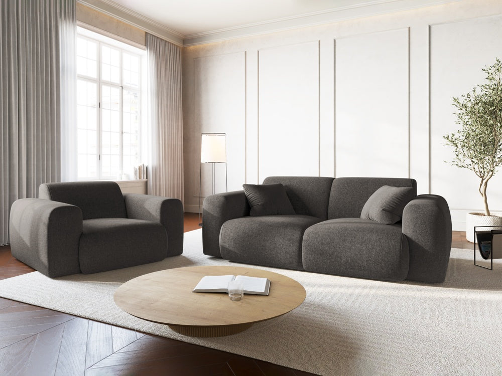 
2-Sitzer Design Sofa „Nolio“ - Chenille Grau