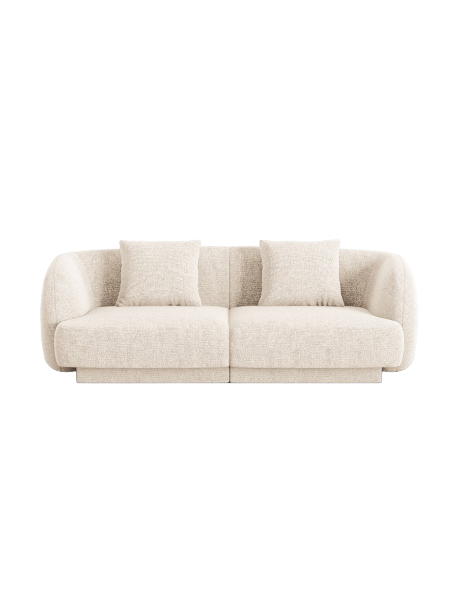 
2-seater designer sofa "Tulum" - Chenille Light Beige