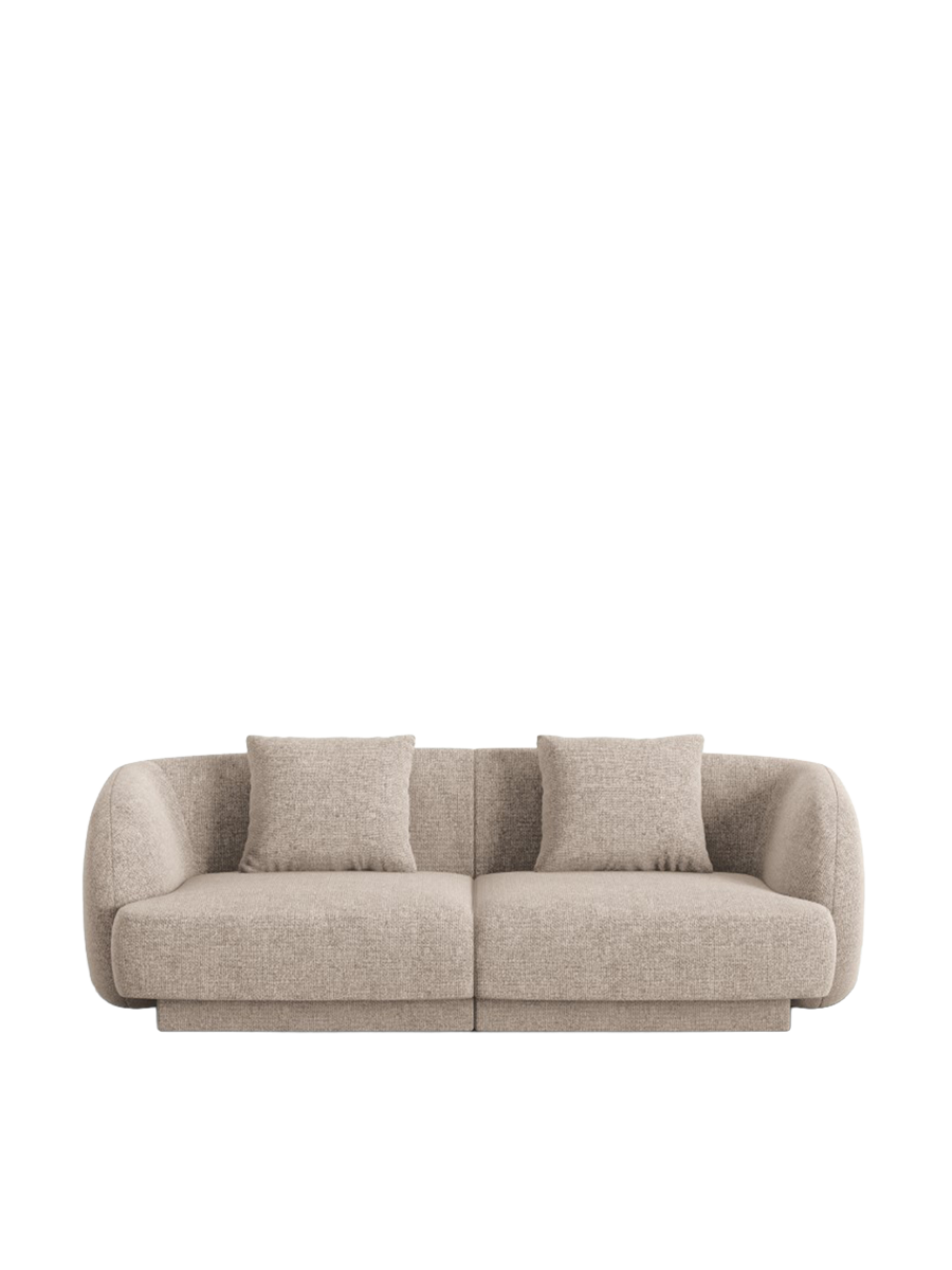 
2-seater designer sofa "Tulum" - Chenille Beige