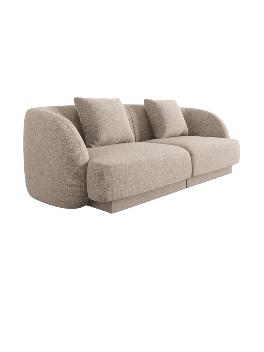 
2-seater designer sofa "Tulum" - Chenille Beige