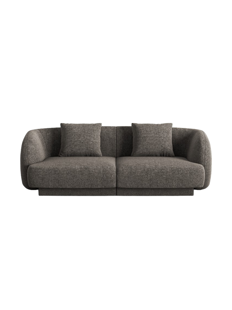 
2-seater designer sofa "Tulum" - Chenille Grey