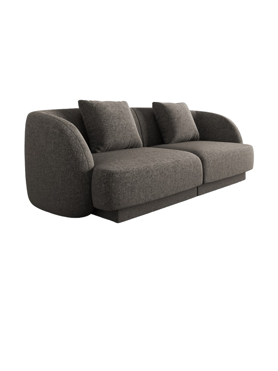 
2-seater designer sofa "Tulum" - Chenille Grey