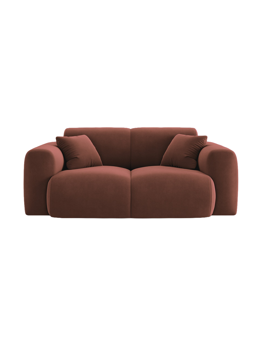 
2-Sitzer Design Sofa „Nolio“ - Samt Terracotta dunkel