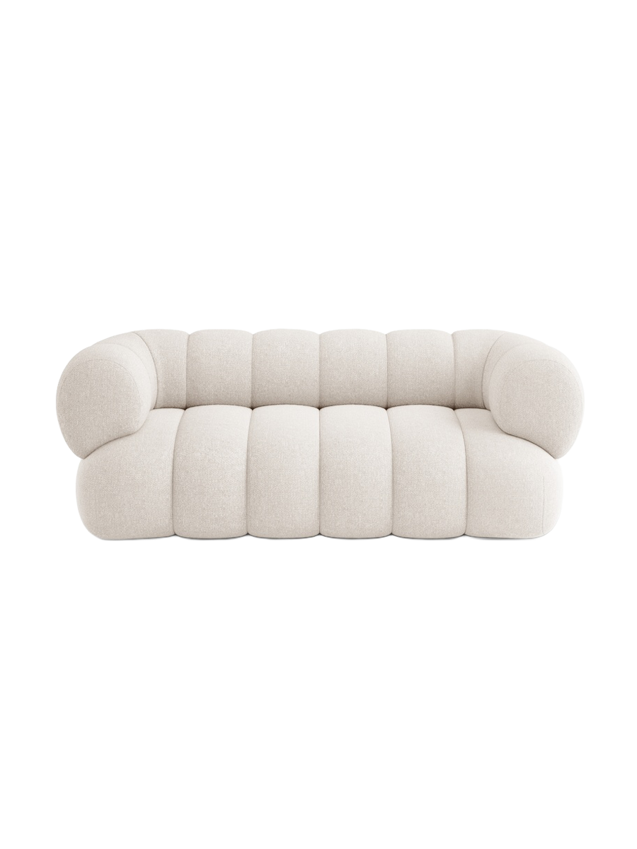 
2-seater designer sofa "Koge" - Chenille Light Beige