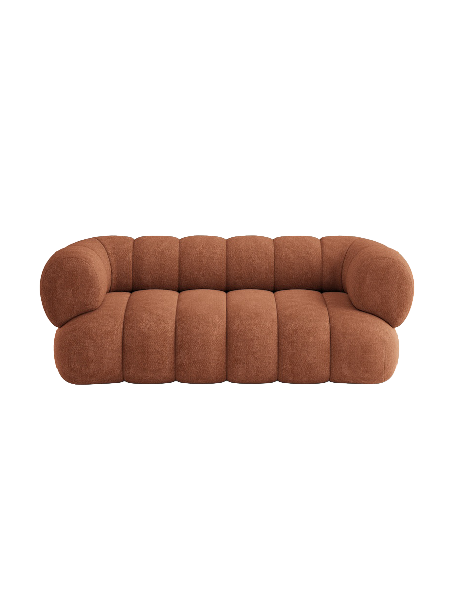 
2-seater designer sofa "Koge" - Chenille Brick