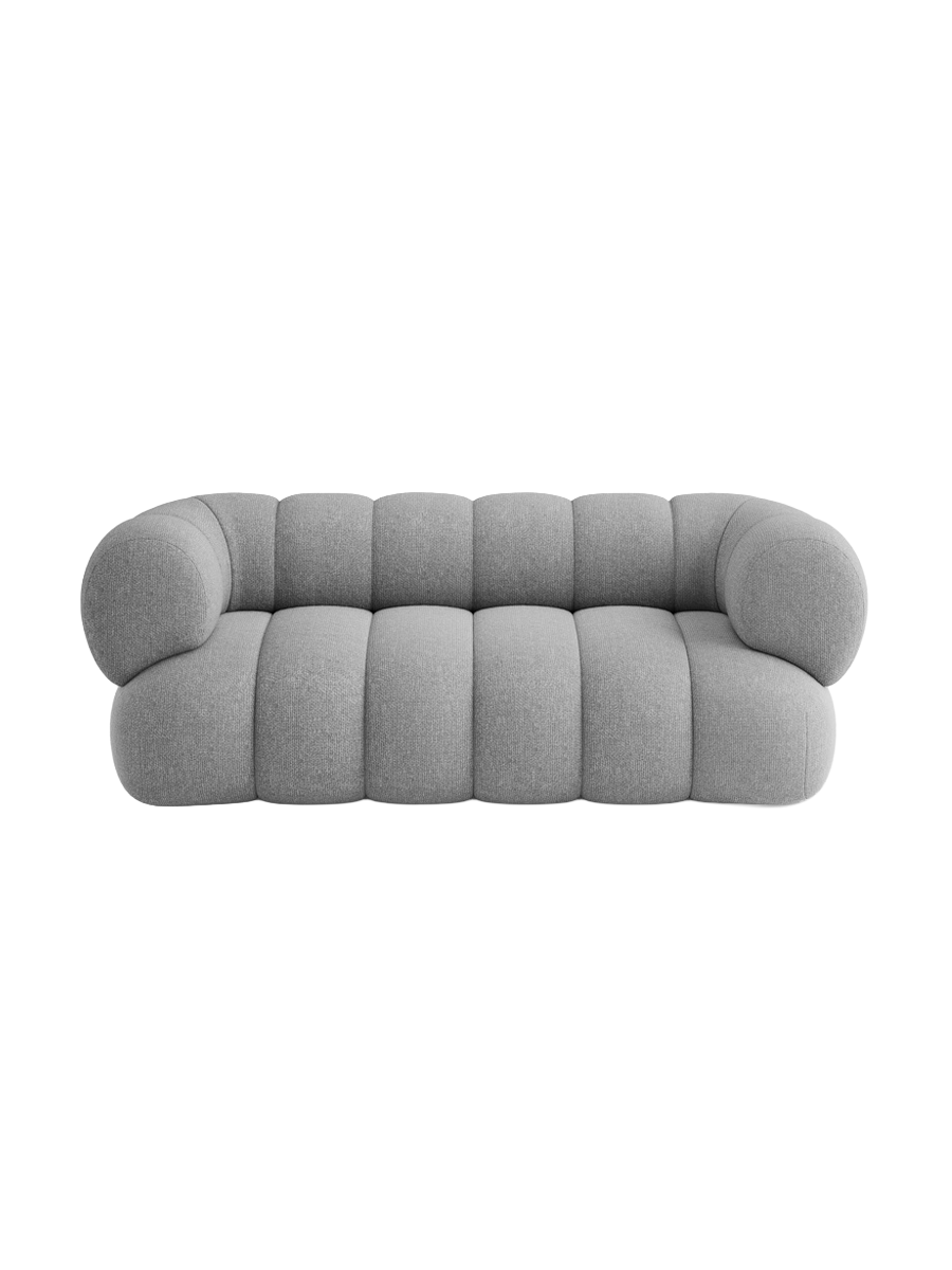 
2-seater designer sofa "Koge" - Chenille Light Grey