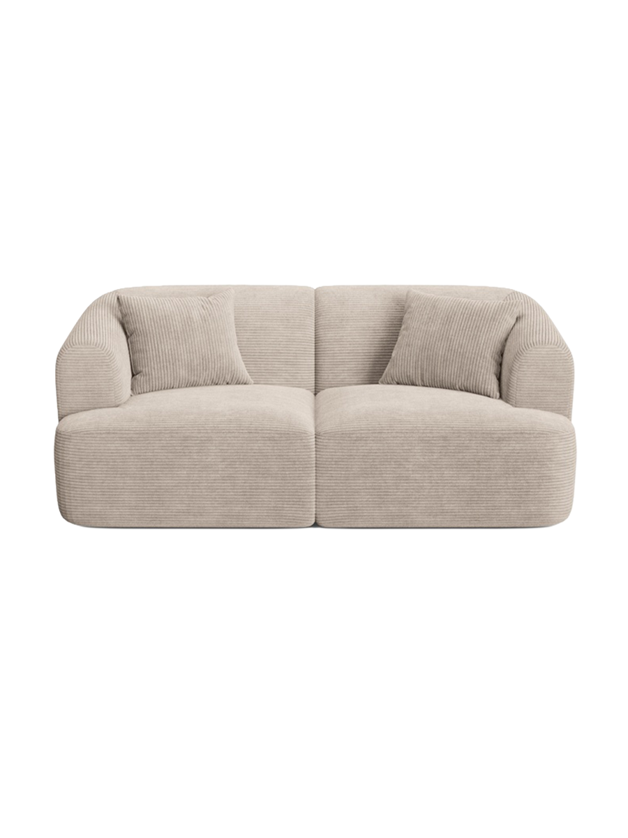 
2-Seater Designer Sofa "Campi" - Corduroy Cappuccino