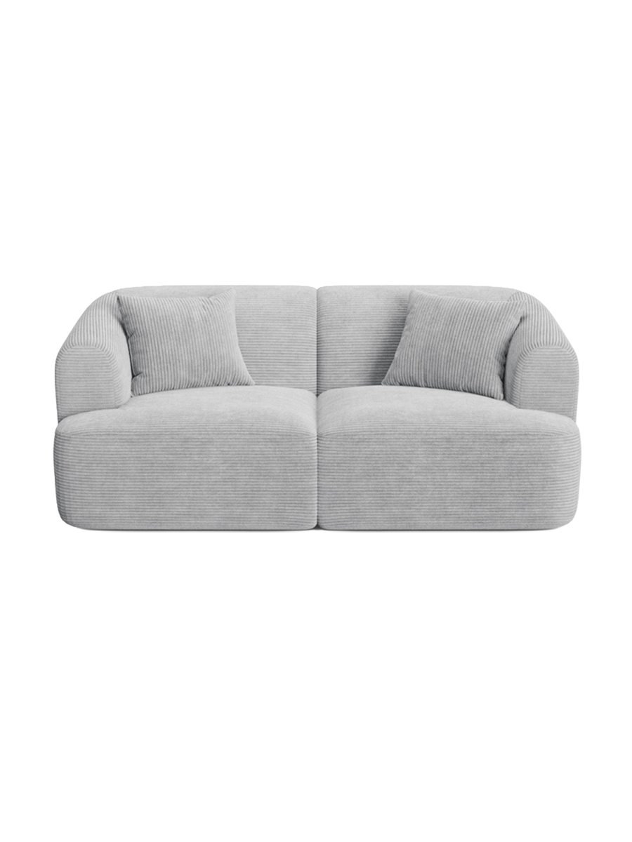 
2-Seater Designer Sofa "Campi" - Silver cord