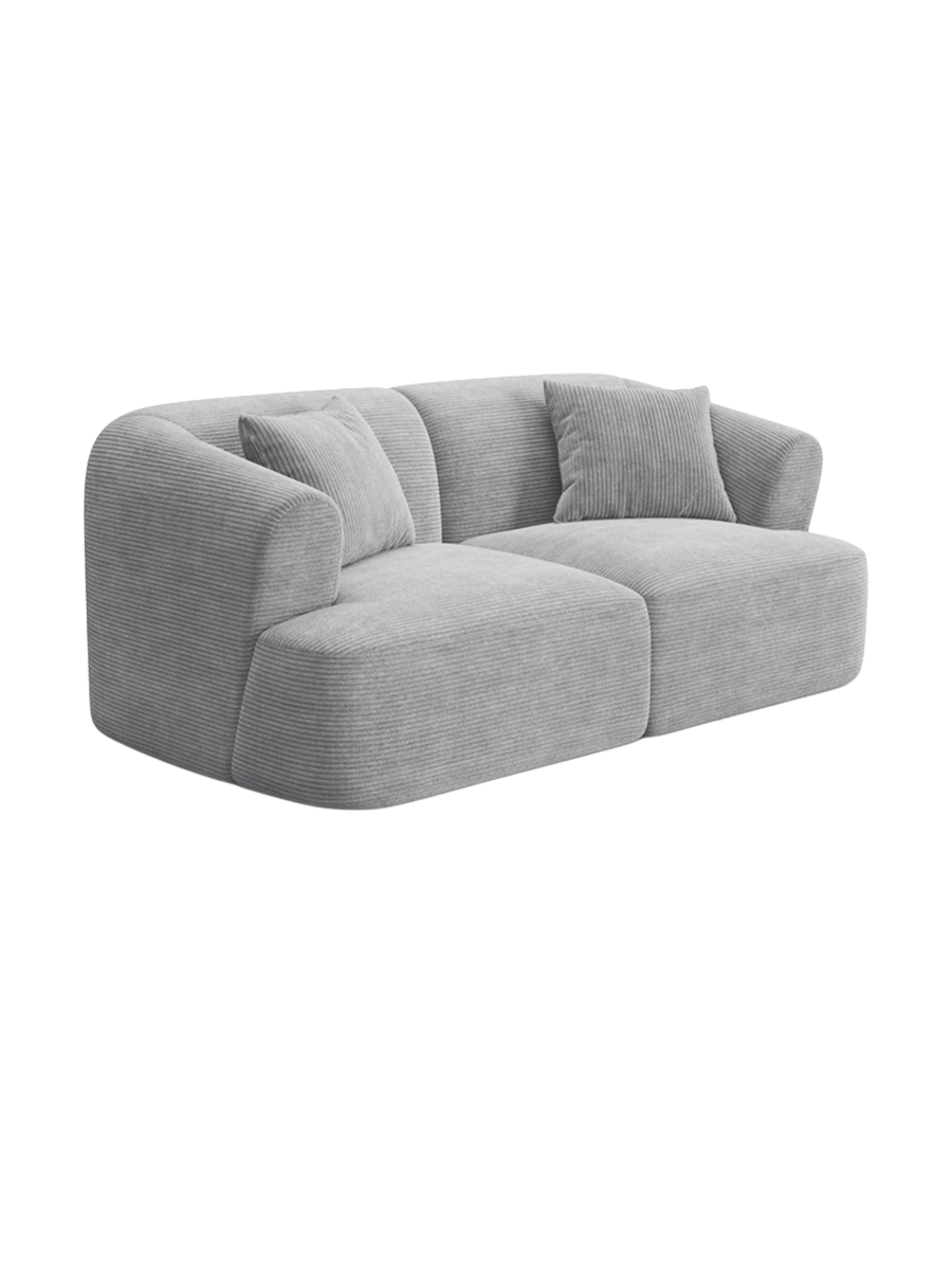 
2-Seater Designer Sofa "Campi" - Silver cord