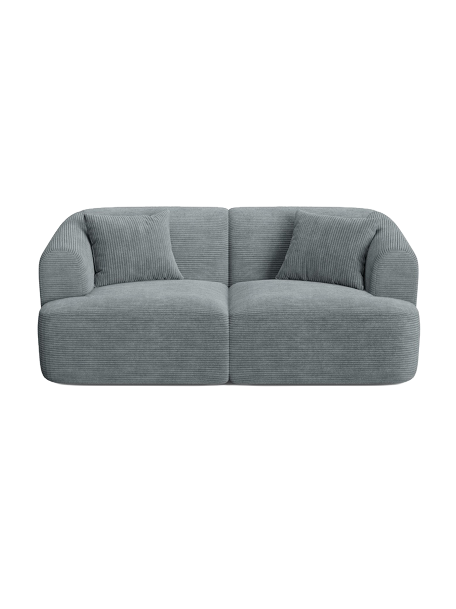 
2-Seater Designer Sofa "Campi" - Cord Dark Grey