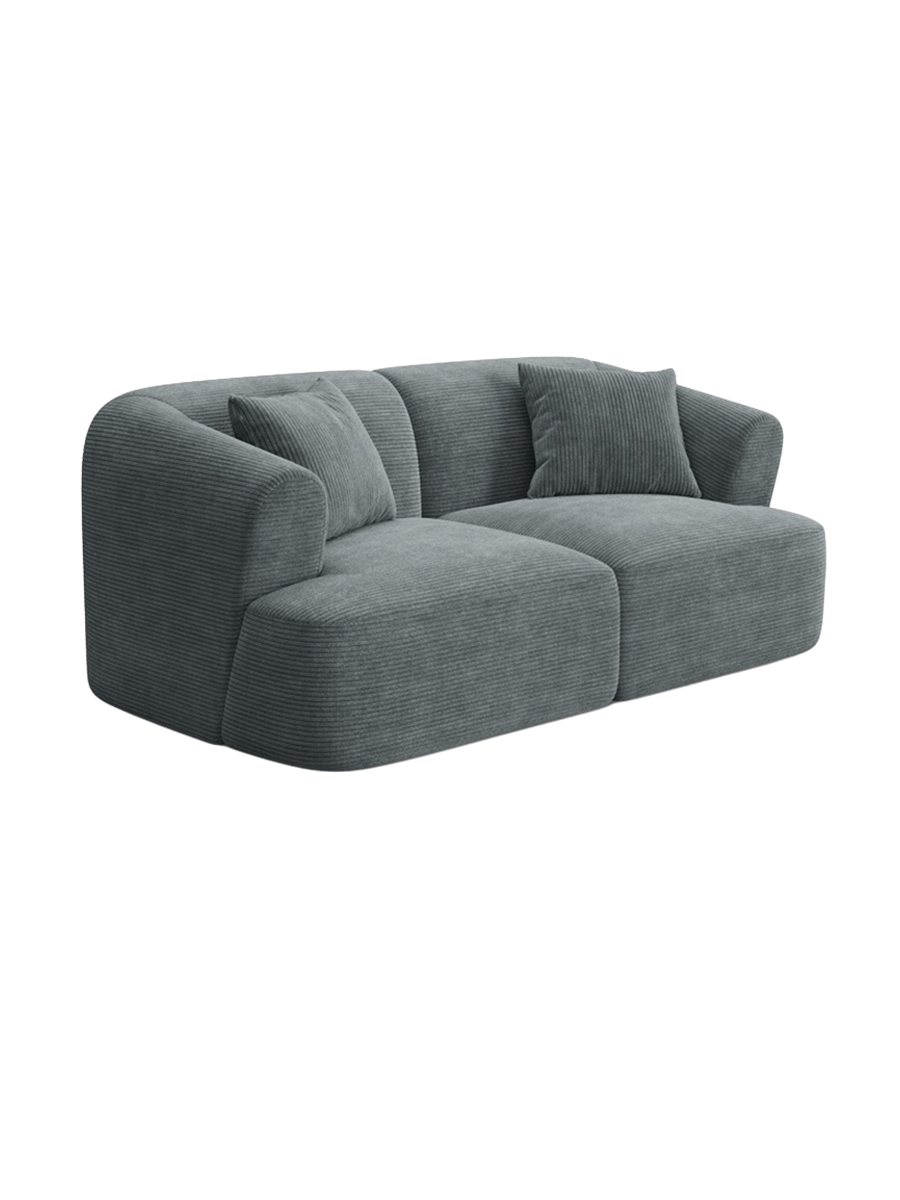 
2-Seater Designer Sofa "Campi" - Cord Dark Grey