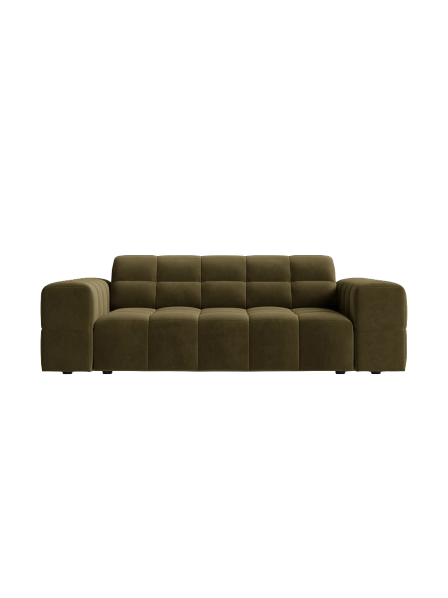 
2-Seater Design Sofa "Chicago" - Velvet Green