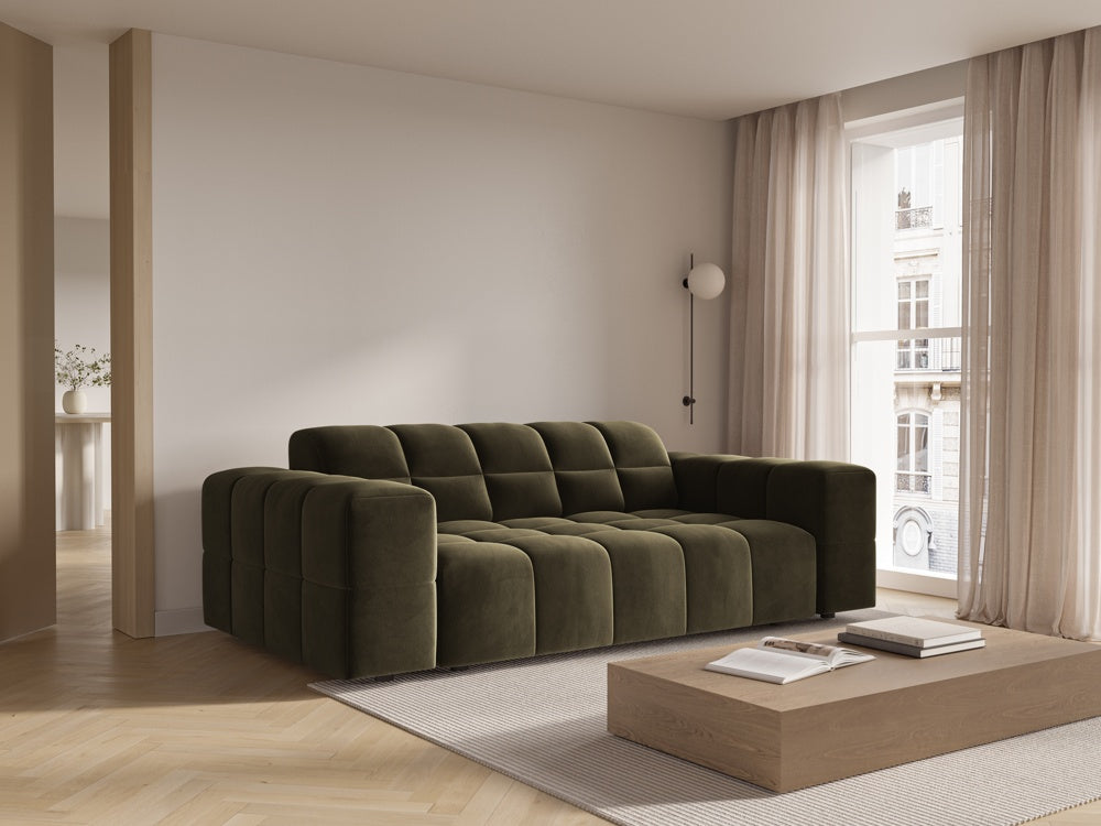
2-Seater Design Sofa "Chicago" - Velvet Green