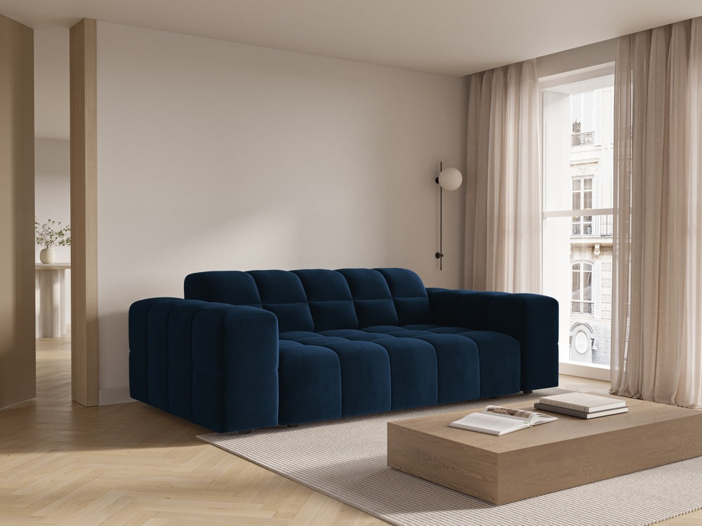 
2-Seater Design Sofa "Chicago" - Velvet Royal Blue