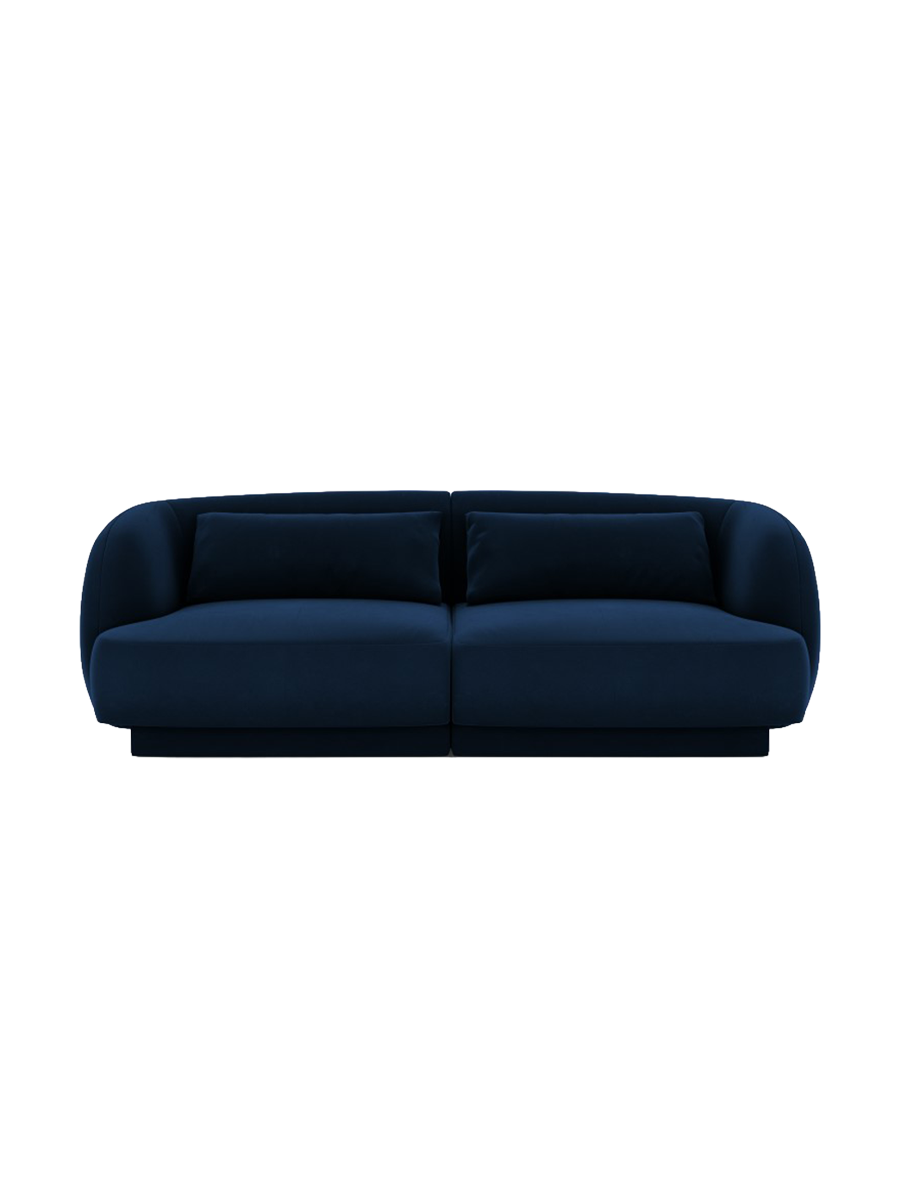 
2-seater designer sofa "Tulum" - Velvet Royal Blue