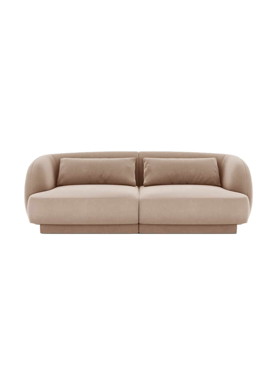
2-seater designer sofa "Tulum" - Velvet Beige