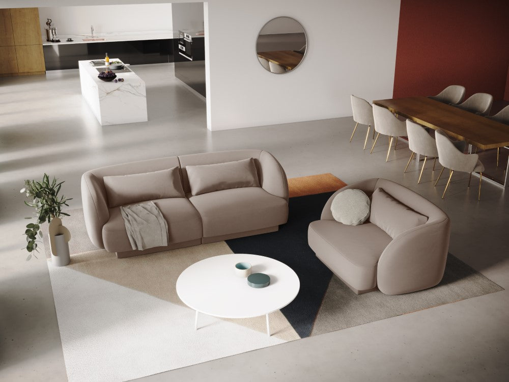 
2-seater designer sofa "Tulum" - Velvet Beige