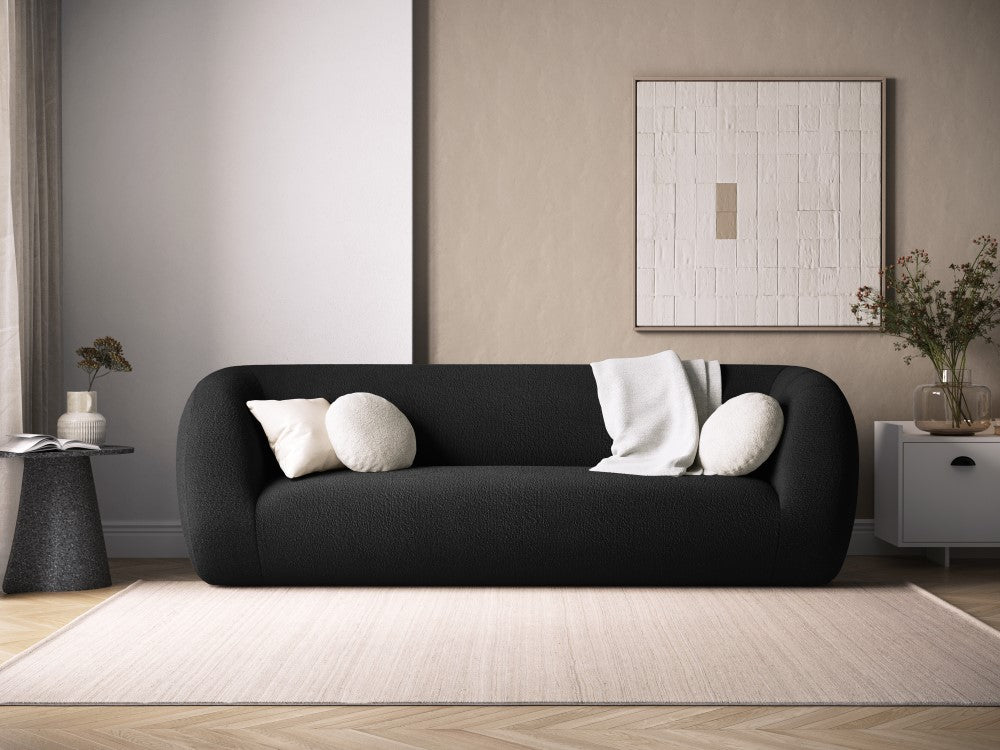 
3-Sitzer Design Sofa „Essen“ - Bouclé Schwarz