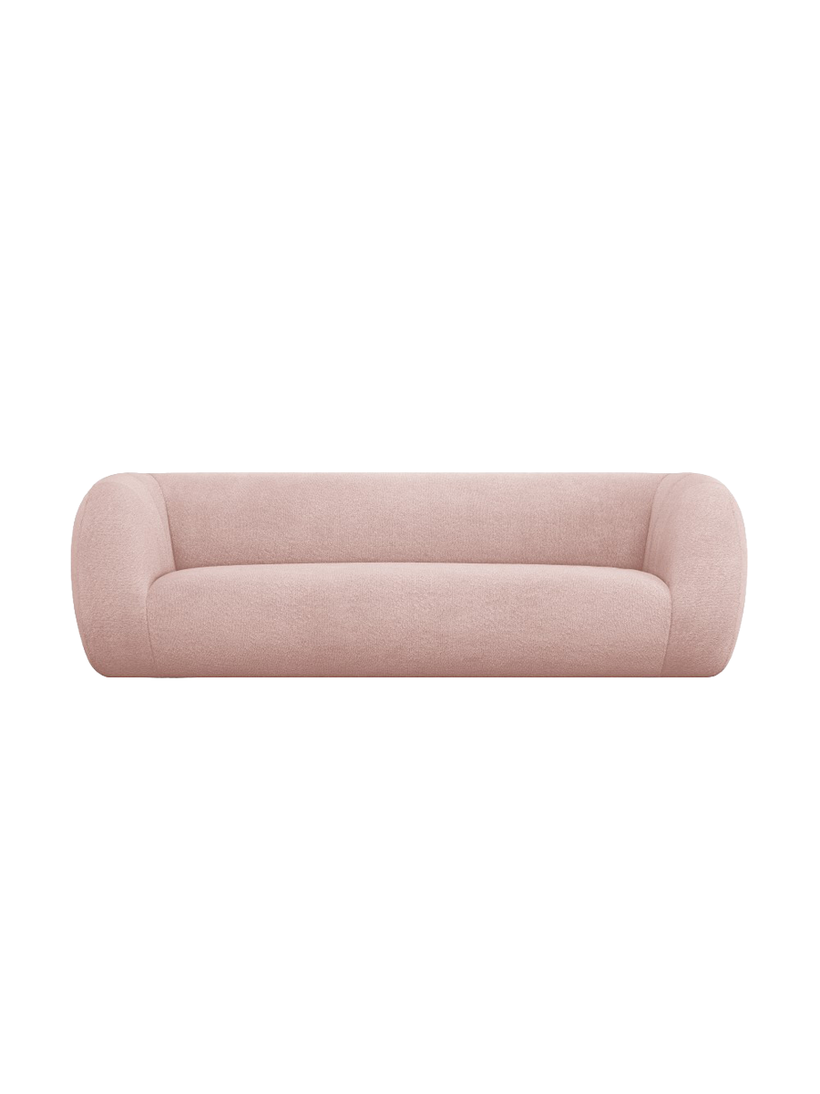
3-Sitzer Design Sofa „Essen“ - Bouclé Puderrosa