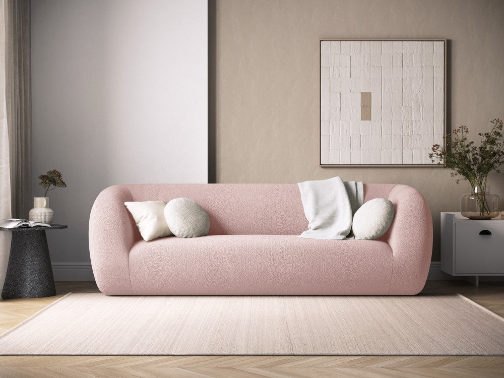 
3-Sitzer Design Sofa „Essen“ - Bouclé Puderrosa
