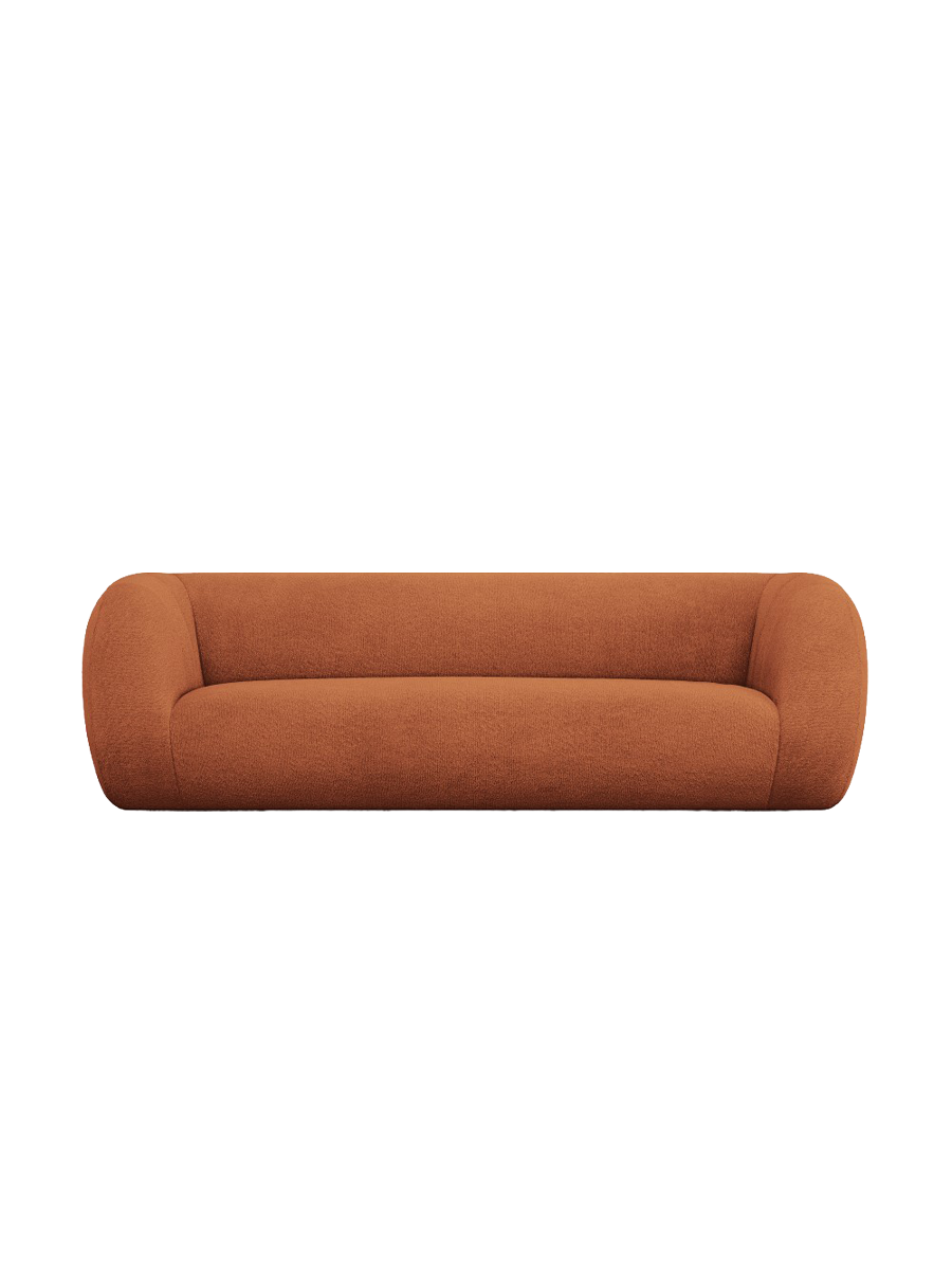 
3-Sitzer Design Sofa „Essen“ - Bouclé Terracotta