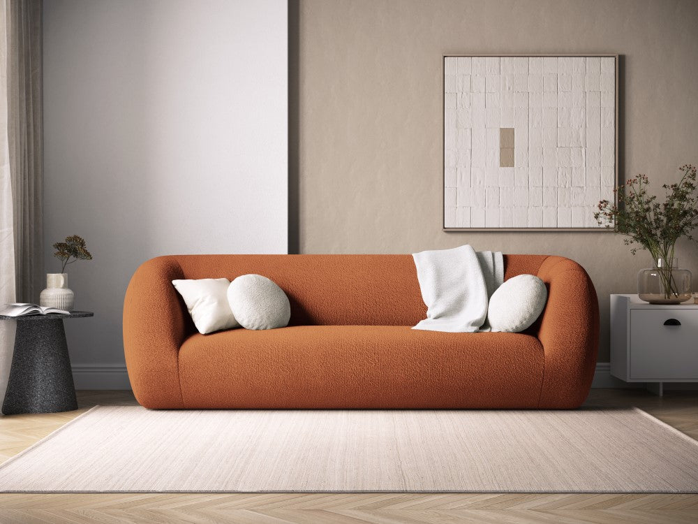 
3-Sitzer Design Sofa „Essen“ - Bouclé Terracotta