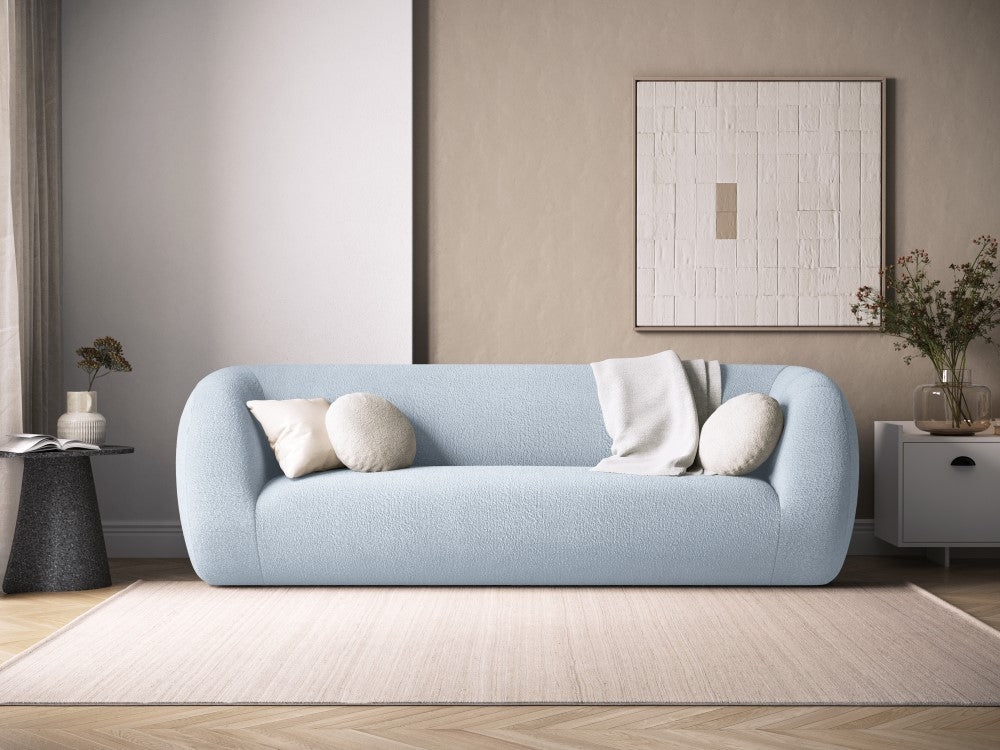 
3-Sitzer Design Sofa „Essen“ - Bouclé Hellblau