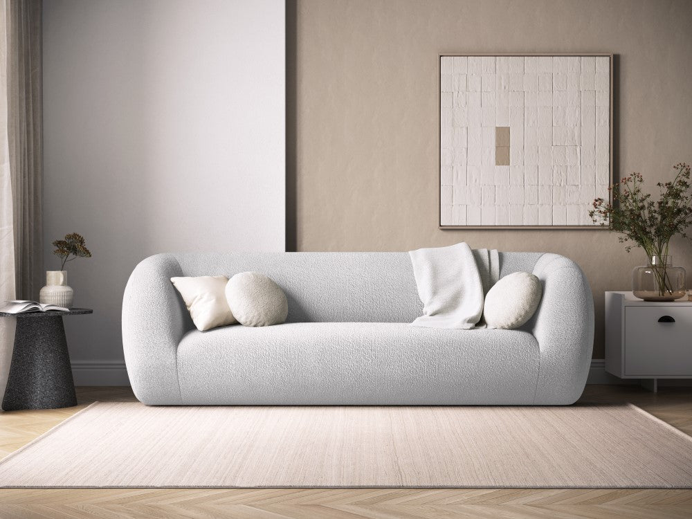 
3-Sitzer Design Sofa „Essen“ - Bouclé Hellgrau