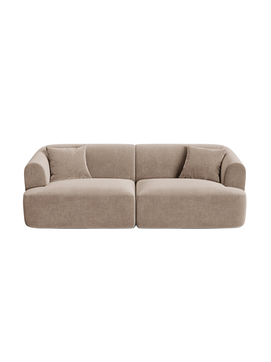 
3-seater designer sofa "Campi" - Velvet Beige Dark