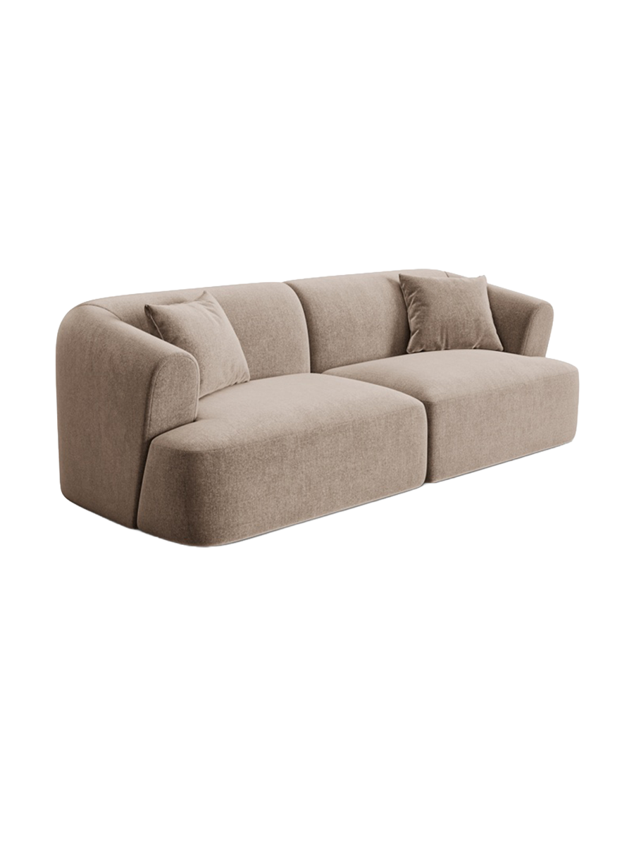 
3-seater designer sofa "Campi" - Velvet Beige Dark