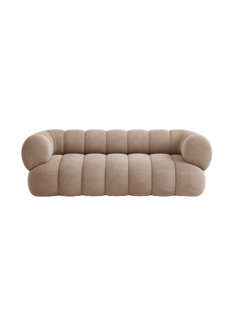 
3-seater designer sofa "Koge" - Velvet Dark Beige