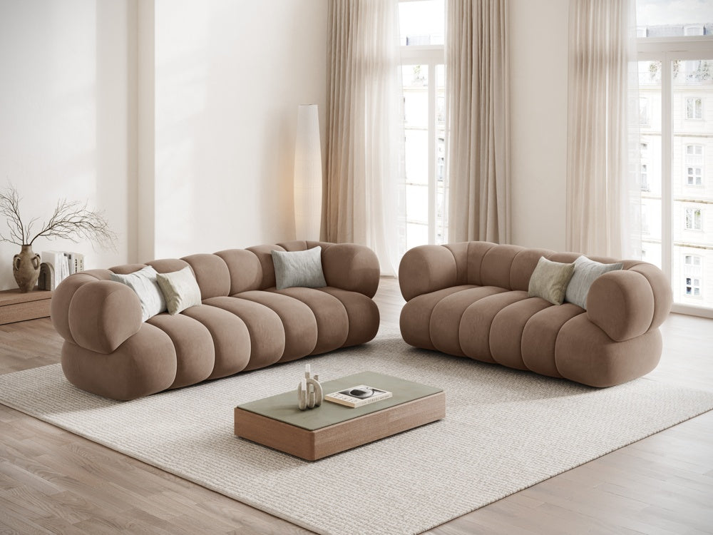 
3-seater designer sofa "Koge" - Velvet Dark Beige
