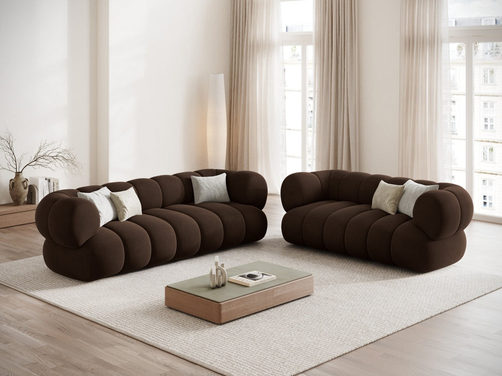 
3-seater designer sofa "Koge" - Velvet Chocolate