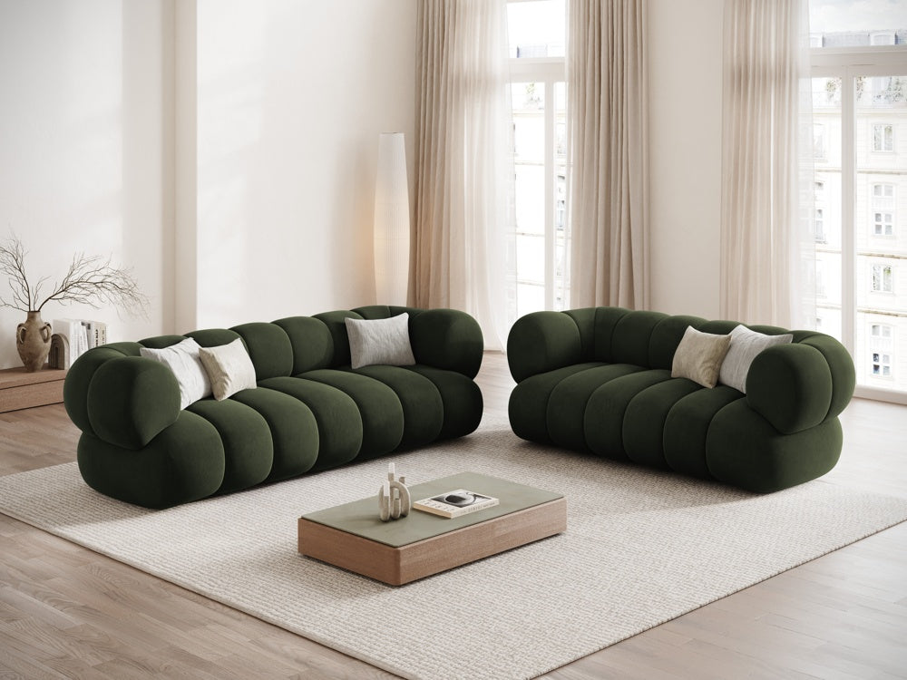 
3-seater designer sofa "Koge" - Velvet Green