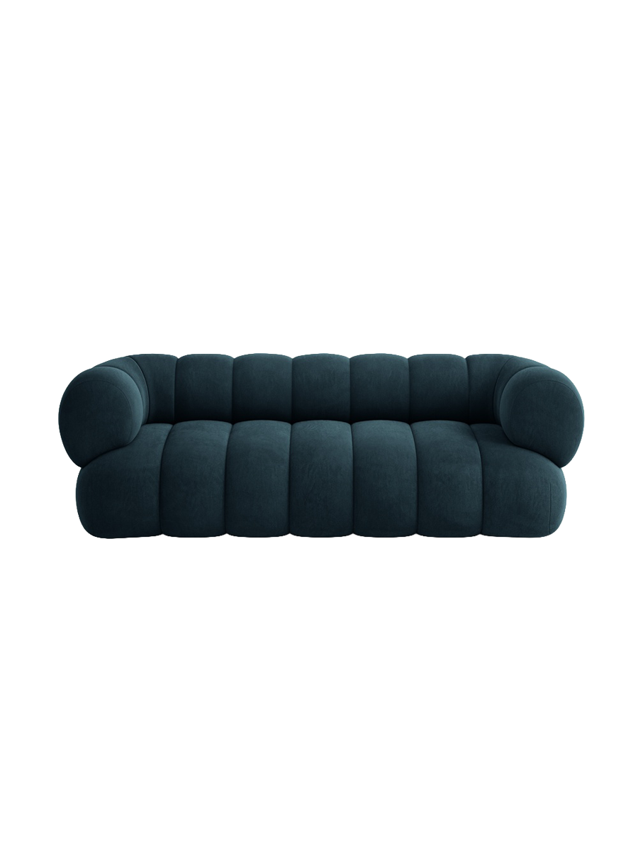 
3-seater designer sofa "Koge" - Dark petrol velvet