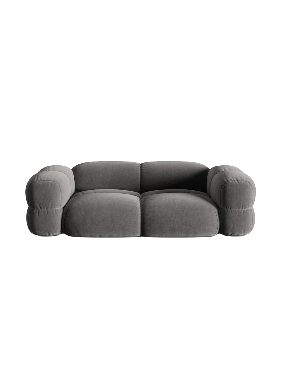 
3-seater designer sofa "Loretto" - Velvet Grey