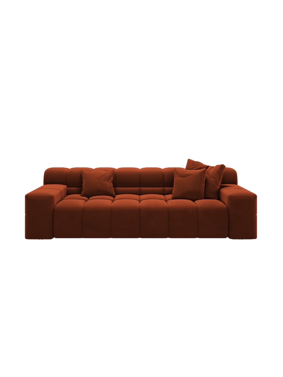 
3-Sitzer Design Sofa „Hawaii“ - Samt Terracotta