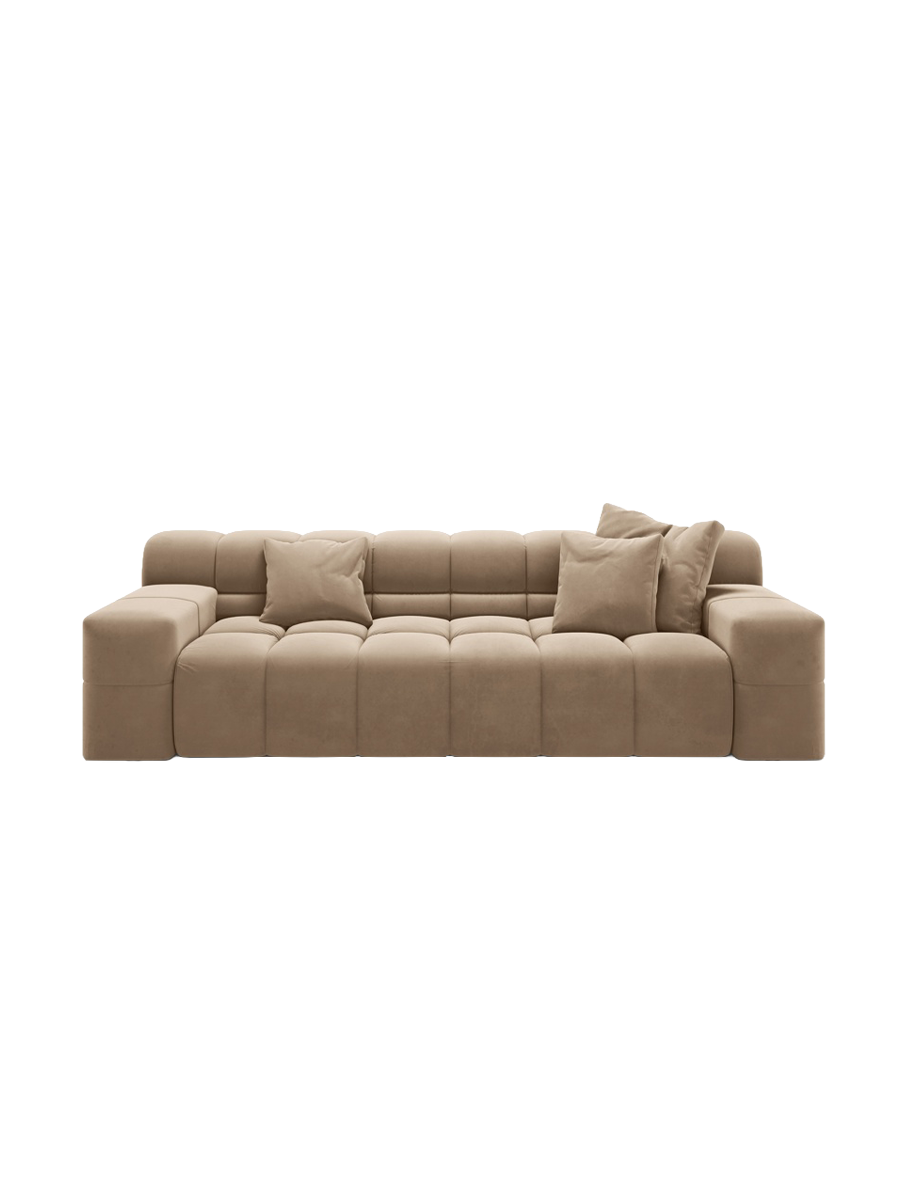 
3-Sitzer Design Sofa „Hawaii“ - Samt Cappuccino